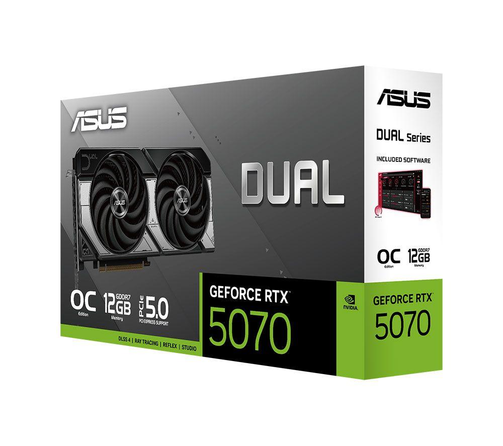 ASUS GeForce RTX 5070 12 GB Dual OC Edition Graphics Card - Black image number 17 of 17