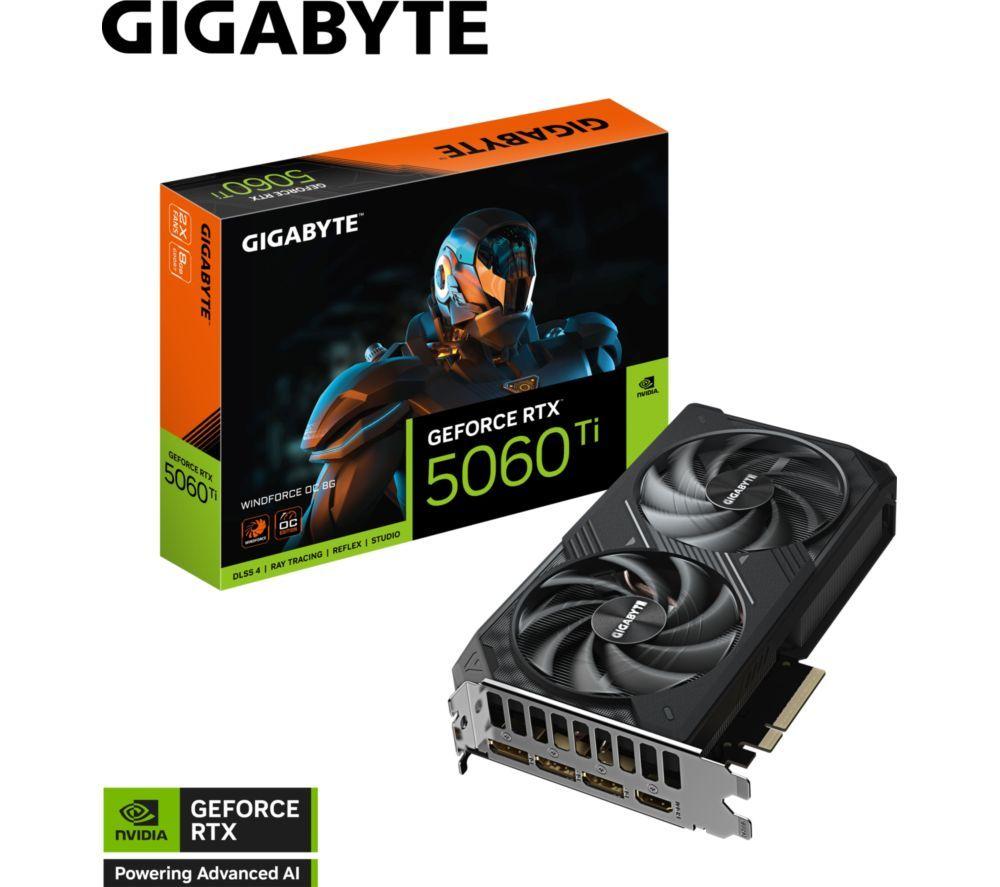 GIGABYTE GeForce RTX 5060 Ti 8 GB WINDFORCE OC Graphics Card image number 7 of 9