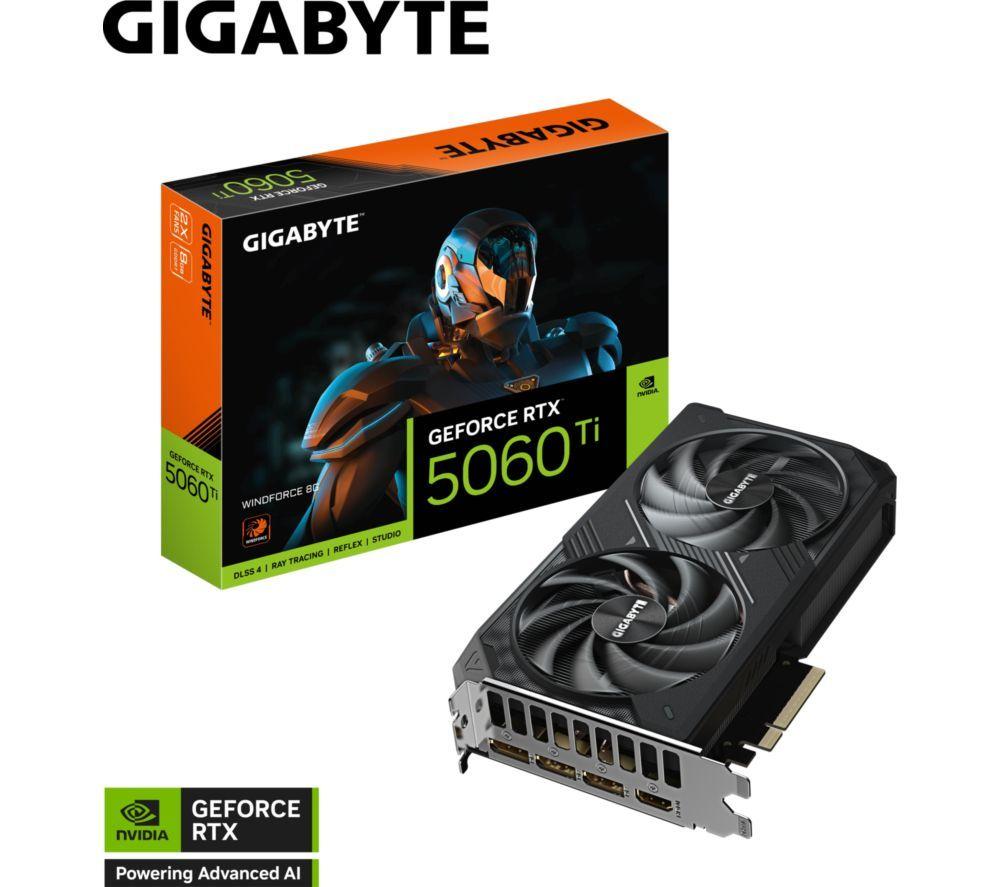 GIGABYTE GeForce RTX 5060 Ti 8 GB WINDFORCE Graphics Card image number 7 of 9