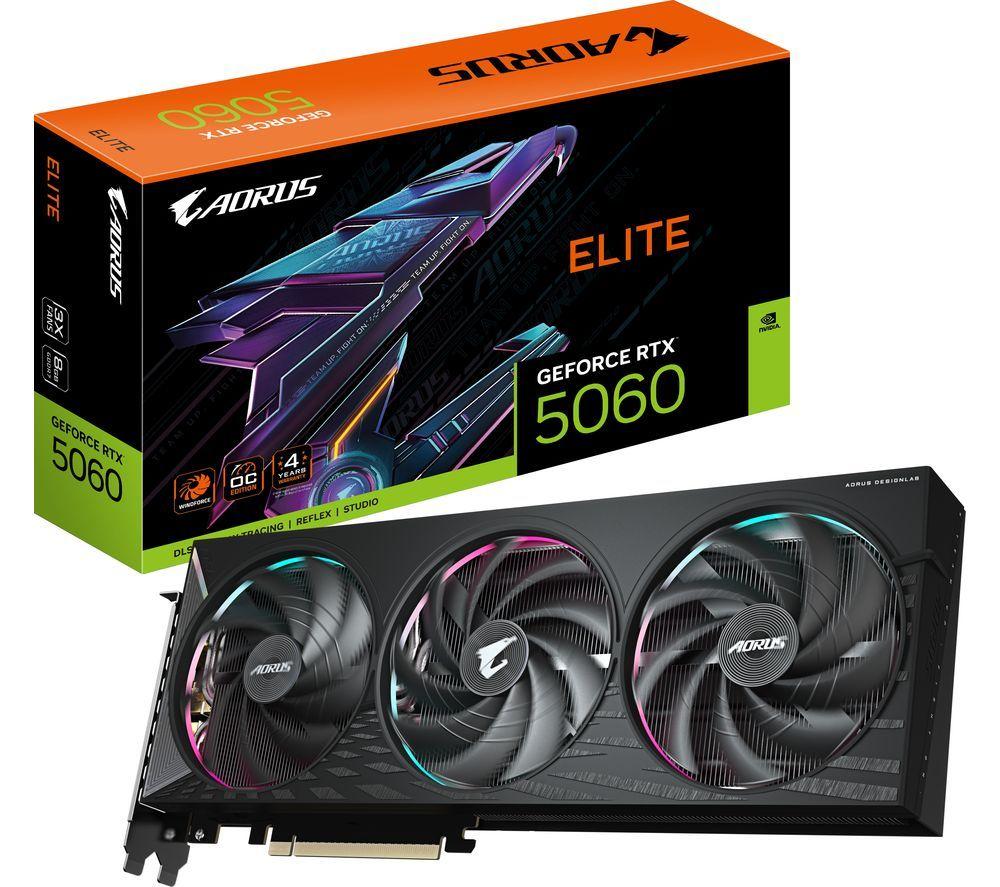 GIGABYTE GeForce RTX 5060 8 GB AORUS ELITE Graphics Card image number 10 of 10