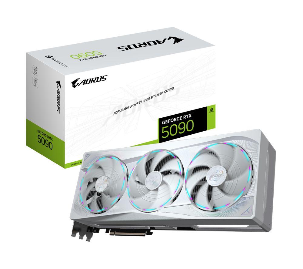 GIGABYTE GeForce RTX 5090 32 GB AORUS STEALTH ICE Graphics Card image number 10 of 10
