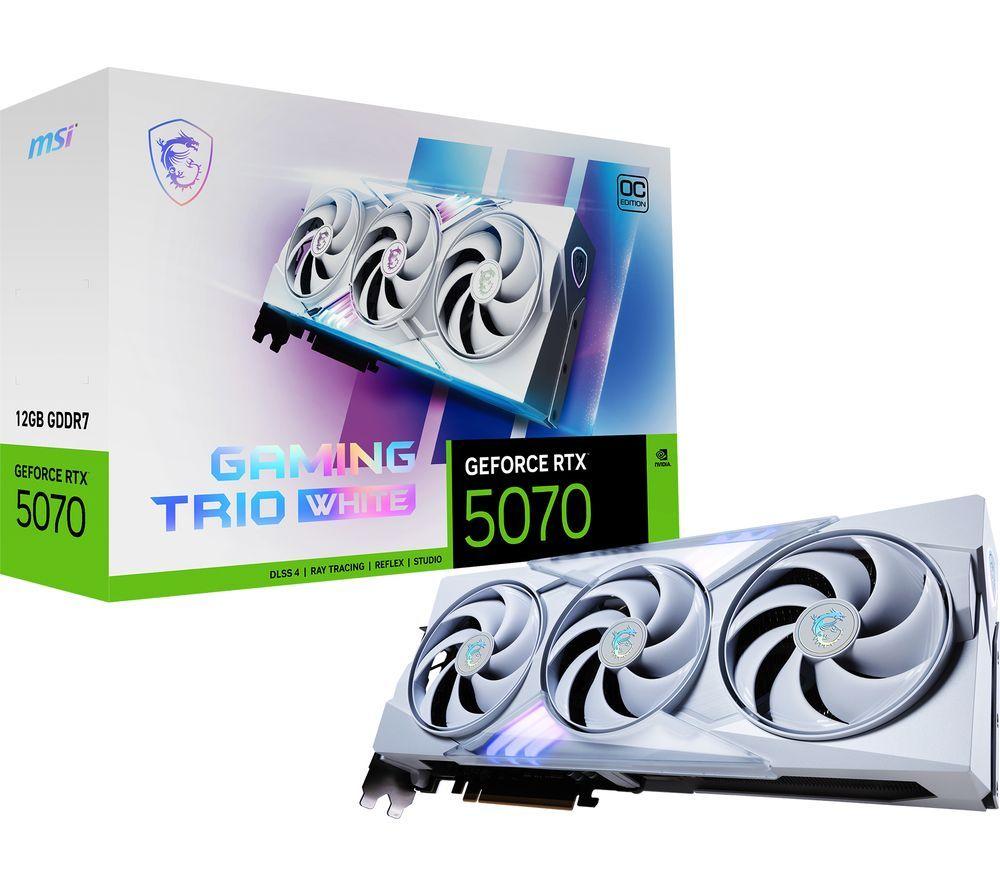 MSI GeForce RTX 5070 12 GB GAMING TRIO OC Graphics Card - White image number 13 of 13