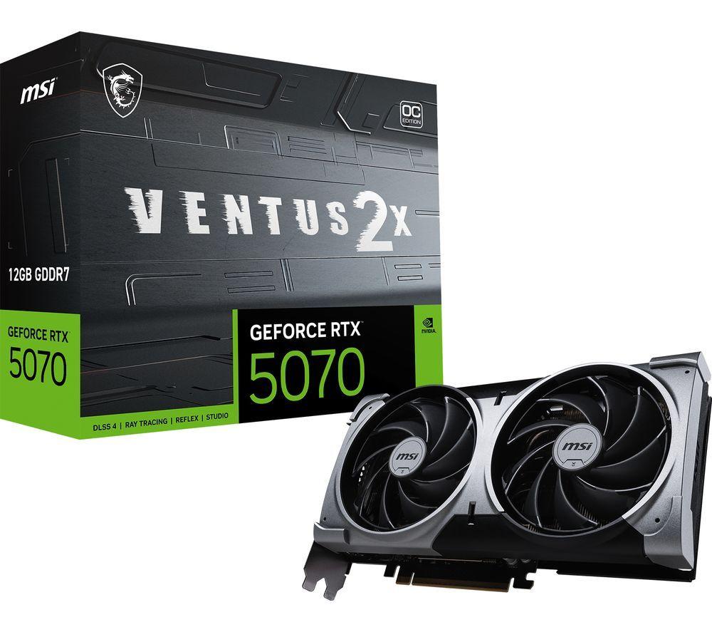 MSI GeForce RTX 5070 12 GB VENTUS 2X OC Graphics Card - Black image number 10 of 12