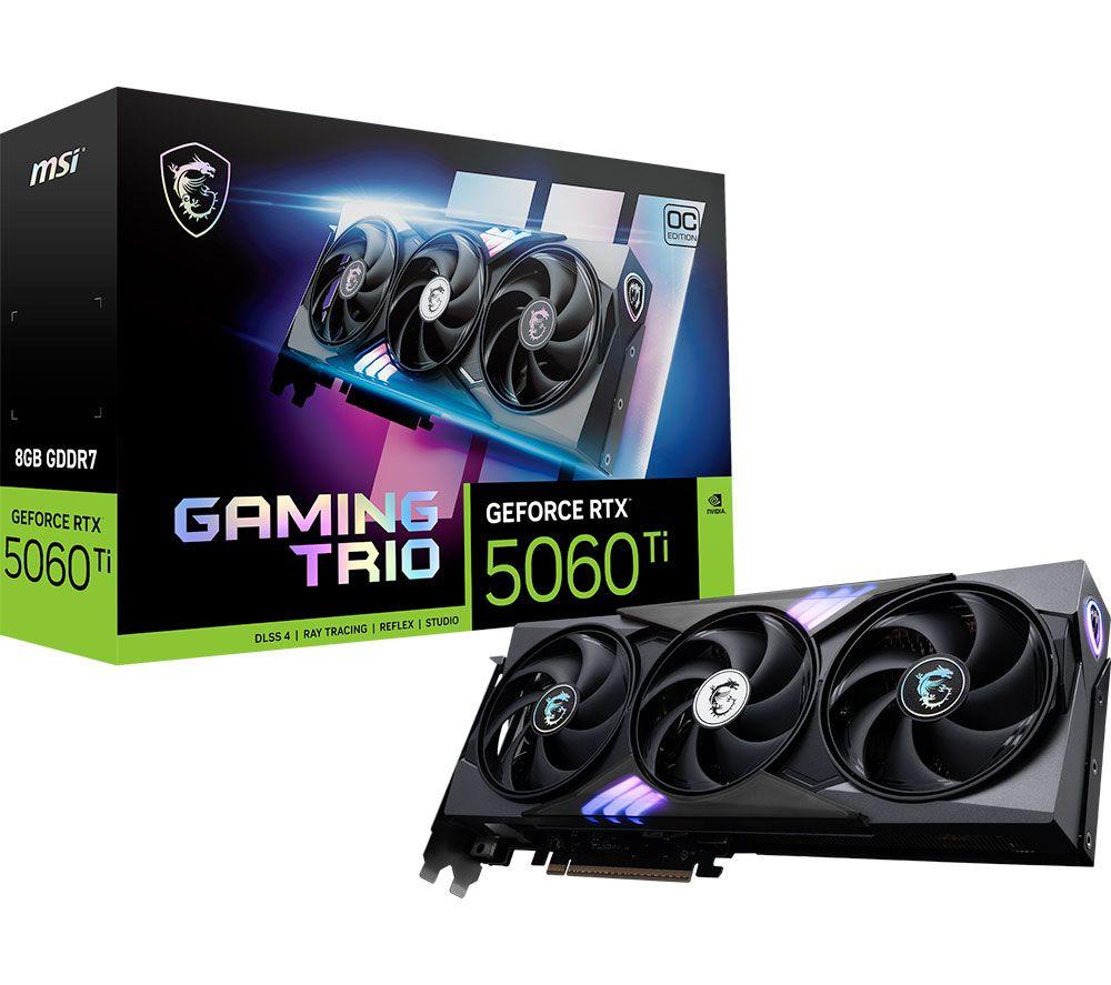 MSI GeForce RTX 5060 Ti 8 GB Gaming TRIO OC Graphics Card - Black image number 2 of 13
