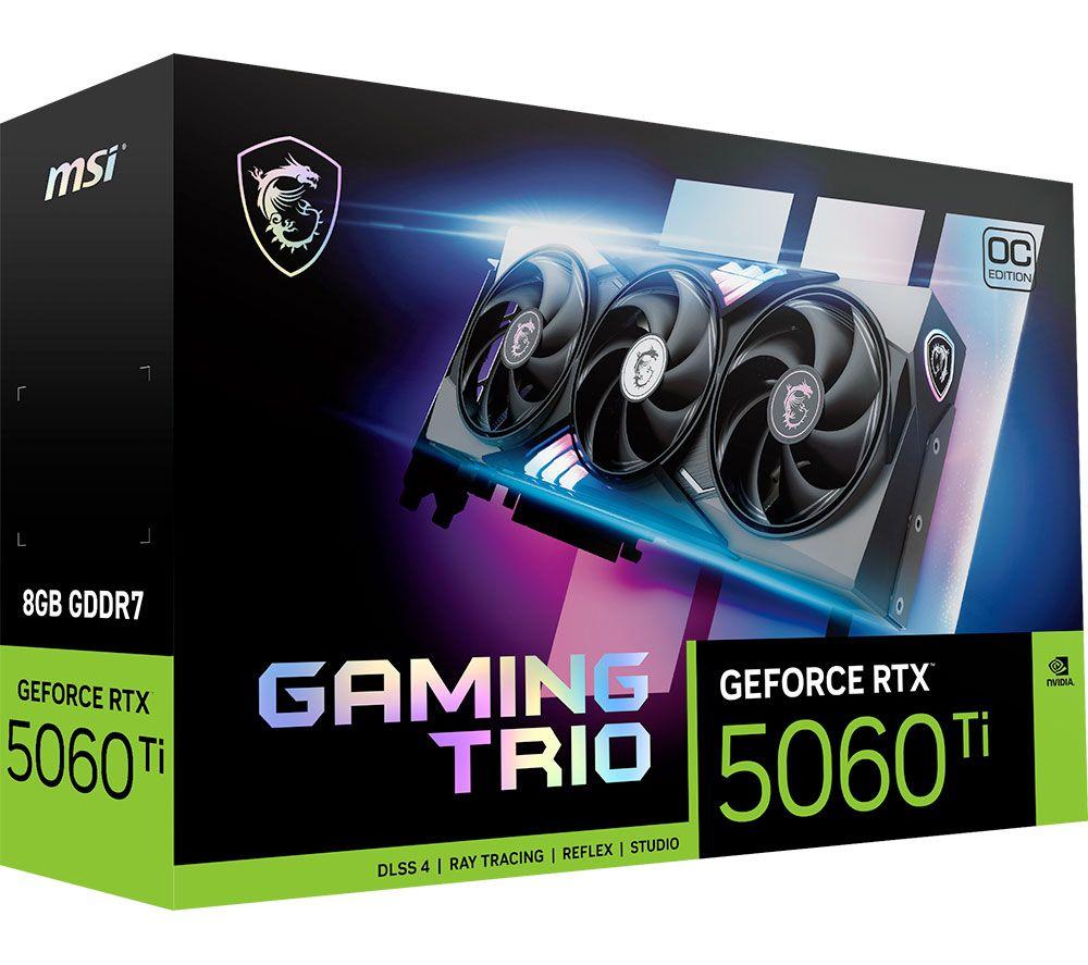 MSI GeForce RTX 5060 Ti 8 GB Gaming TRIO OC Graphics Card - Black image number 3 of 13