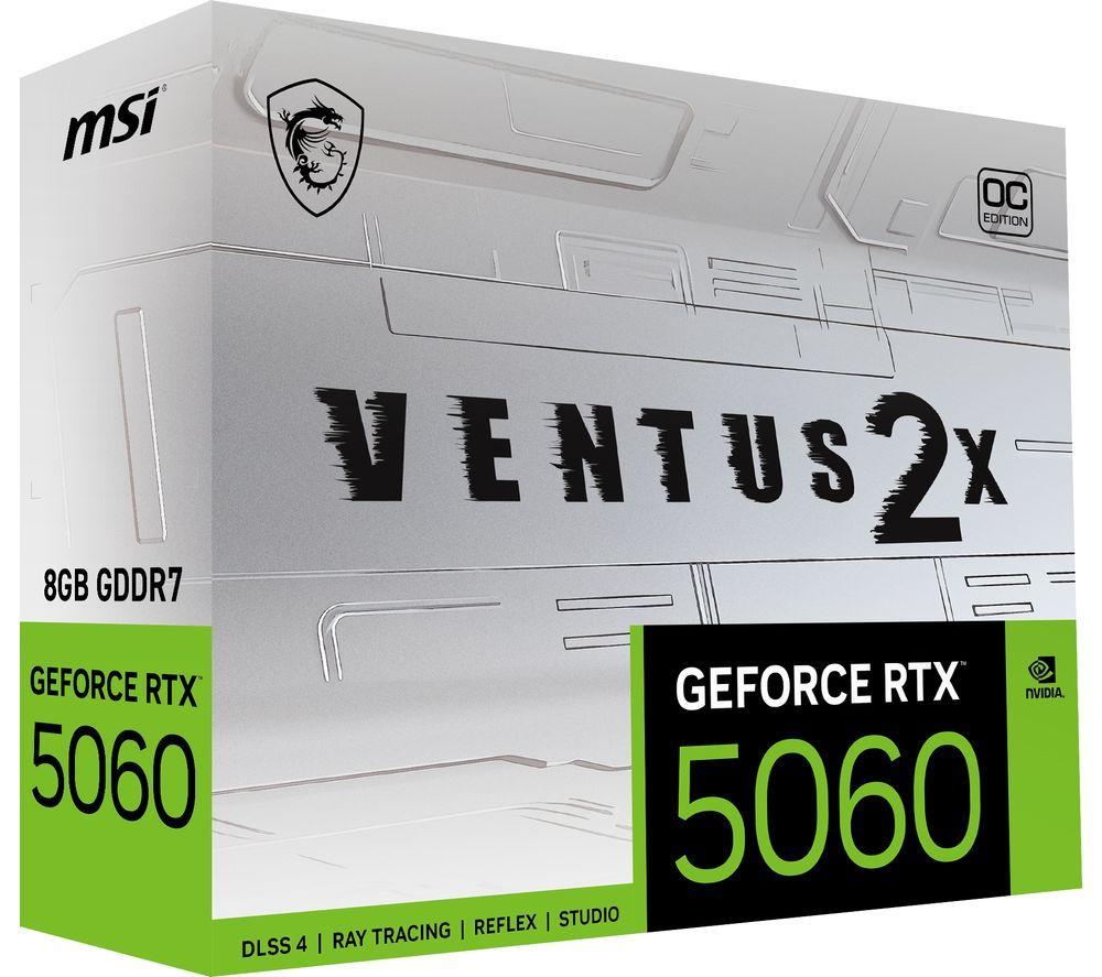 MSI GeForce RTX 5060 8 GB VENTUS 2X OC Graphics Card - White image number 9 of 10