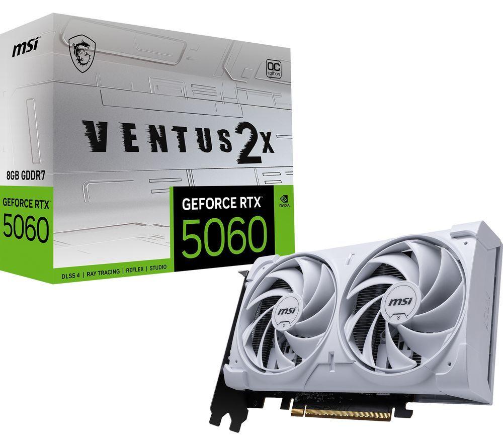 MSI GeForce RTX 5060 8 GB VENTUS 2X OC Graphics Card - White image number 10 of 10