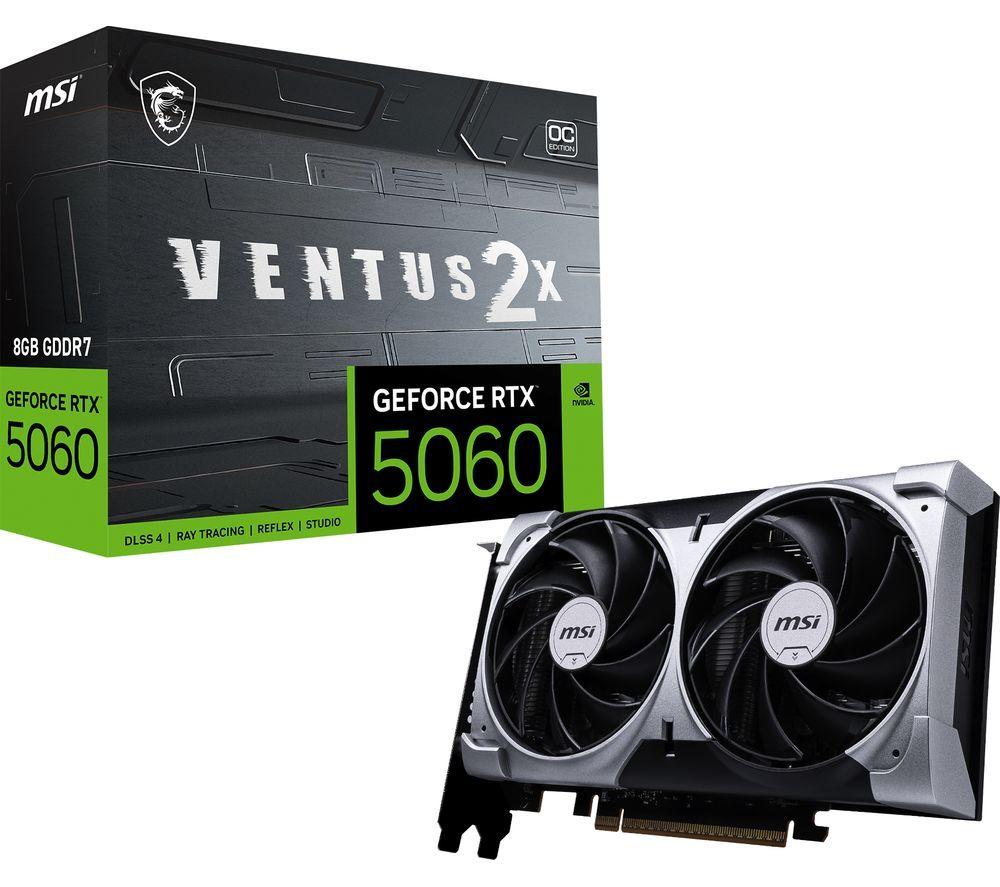 MSI GeForce RTX 5060 8 GB VENTUS 2X OC Graphics Card - Black image number 9 of 10