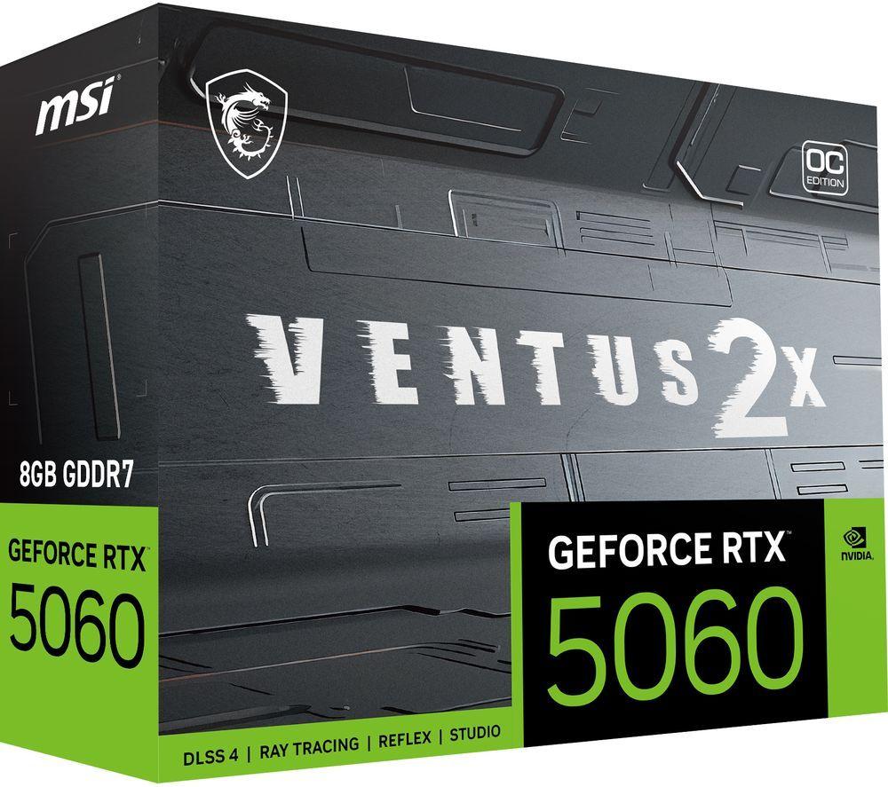 MSI GeForce RTX 5060 8 GB VENTUS 2X OC Graphics Card - Black image number 10 of 10