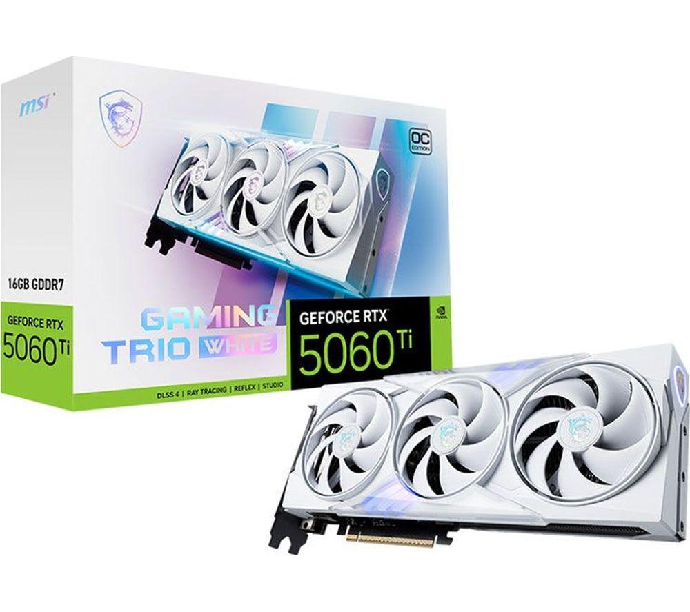MSI GeForce RTX 5060 Ti 16 GB Gaming TRIO OC Graphics Card - White image number 4 of 4
