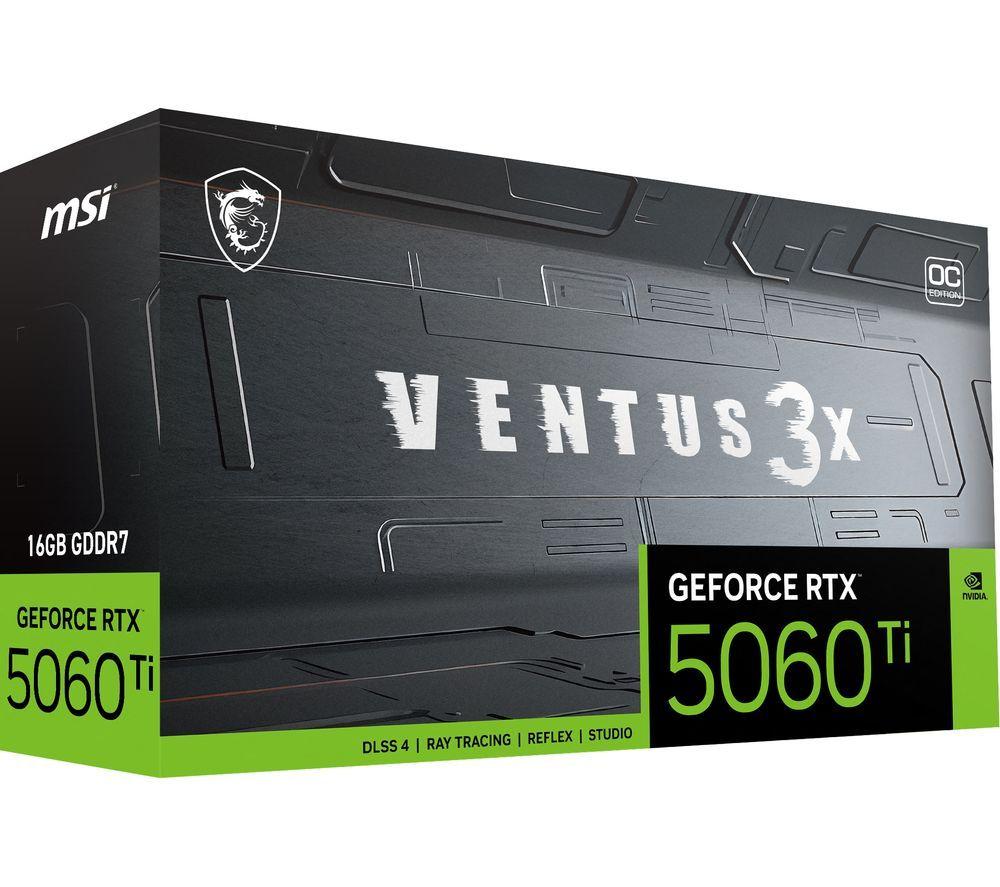 MSI GeForce RTX 5060 Ti 16 GB VENTUS 3X OC Graphics Card - White image number 7 of 8