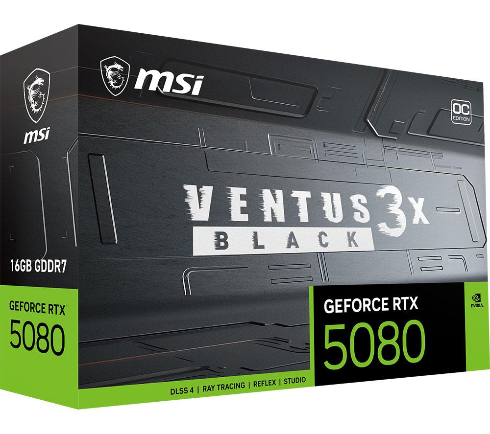MSI GeForce RTX 5080 16 GB VENTUS 3X OC Graphics Card - Black image number 9 of 13