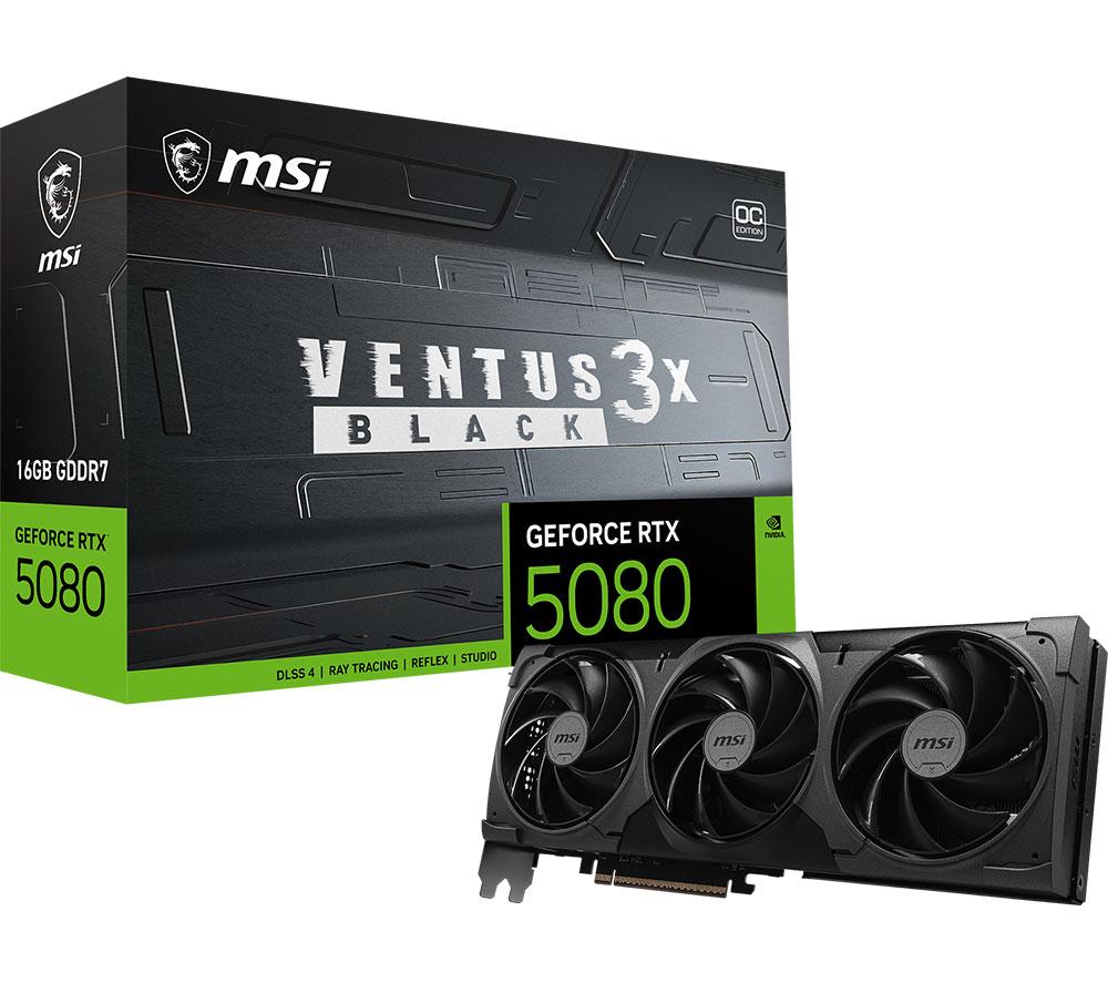 MSI GeForce RTX 5080 16 GB VENTUS 3X OC Graphics Card - Black image number 12 of 13