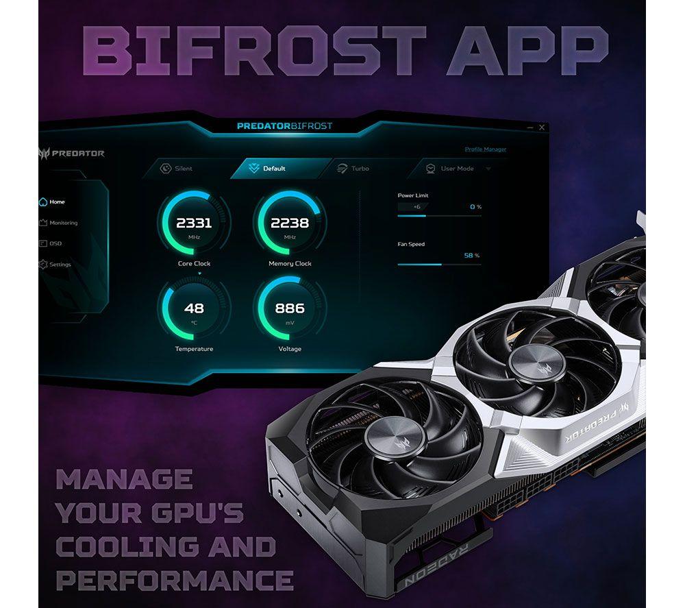 ACER Radeon RX 9070 XT 16 GB Predator BiFrost OC Graphics Card image number 8 of 9