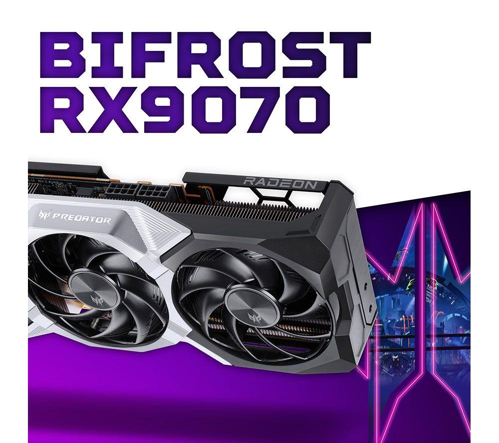 ACER Radeon RX 9070 16 GB Predator BiFrost OC Graphics Card image number 2 of 9