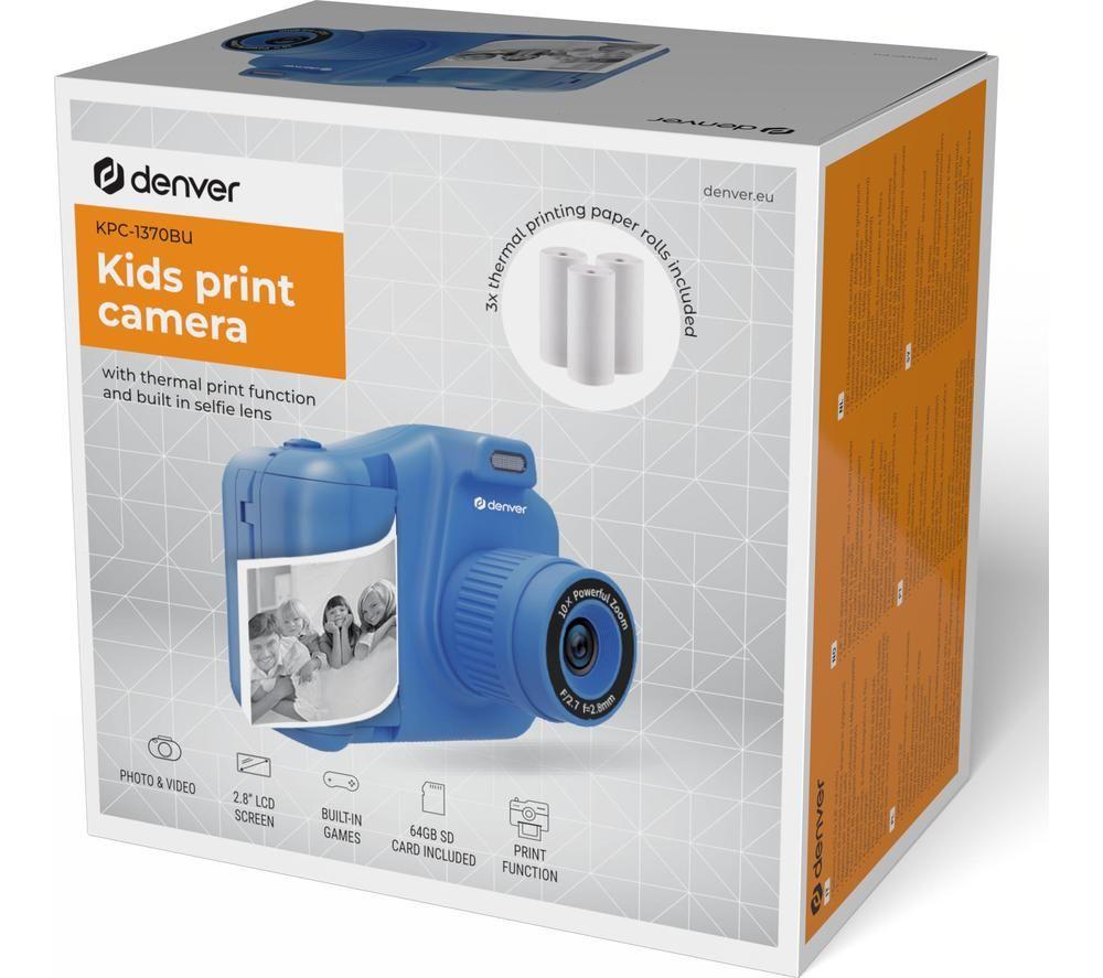 DENVER TA-KPC-1370BU Kids Instant Camera - Blue image number 10 of 10
