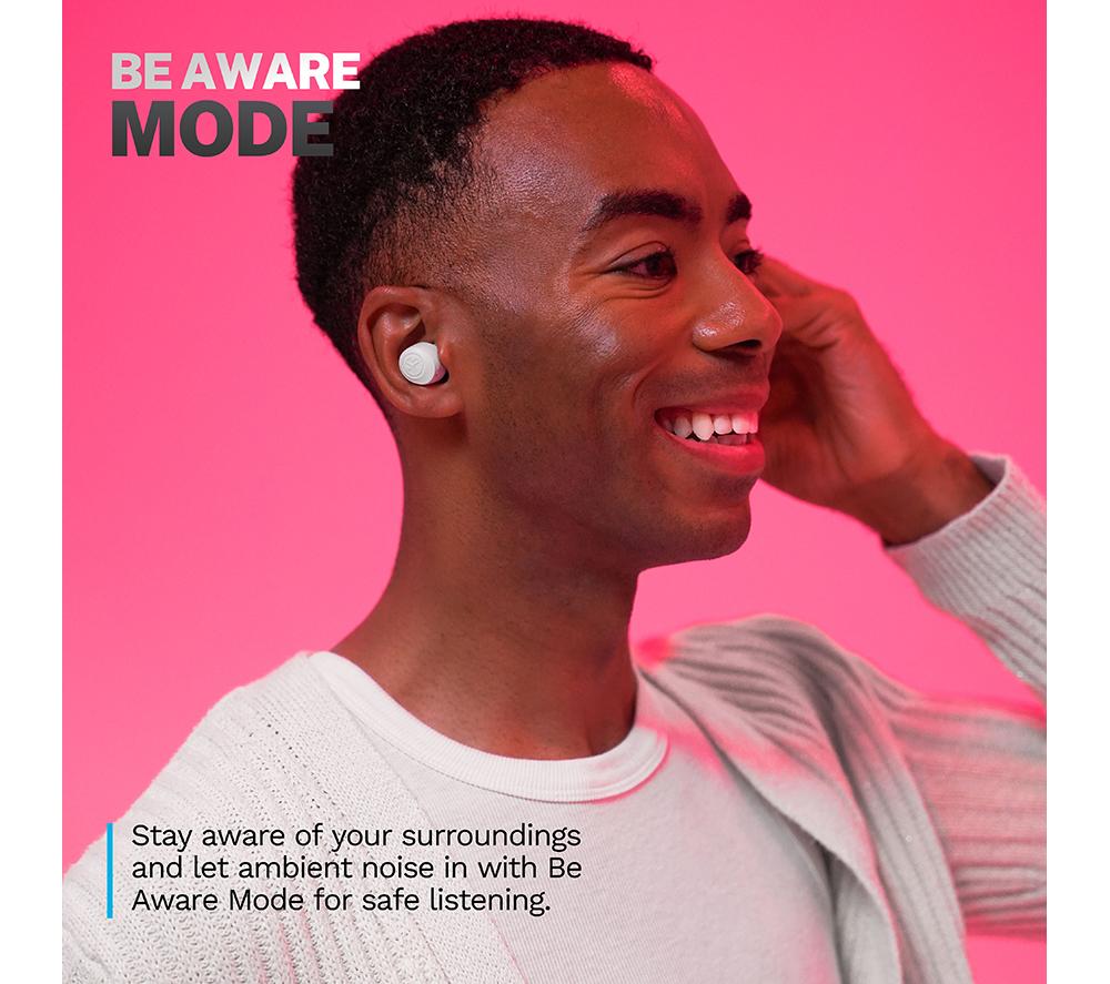 JLAB GO Air POP+ Wireless Bluetooth Earbuds - White image number 3 of 7