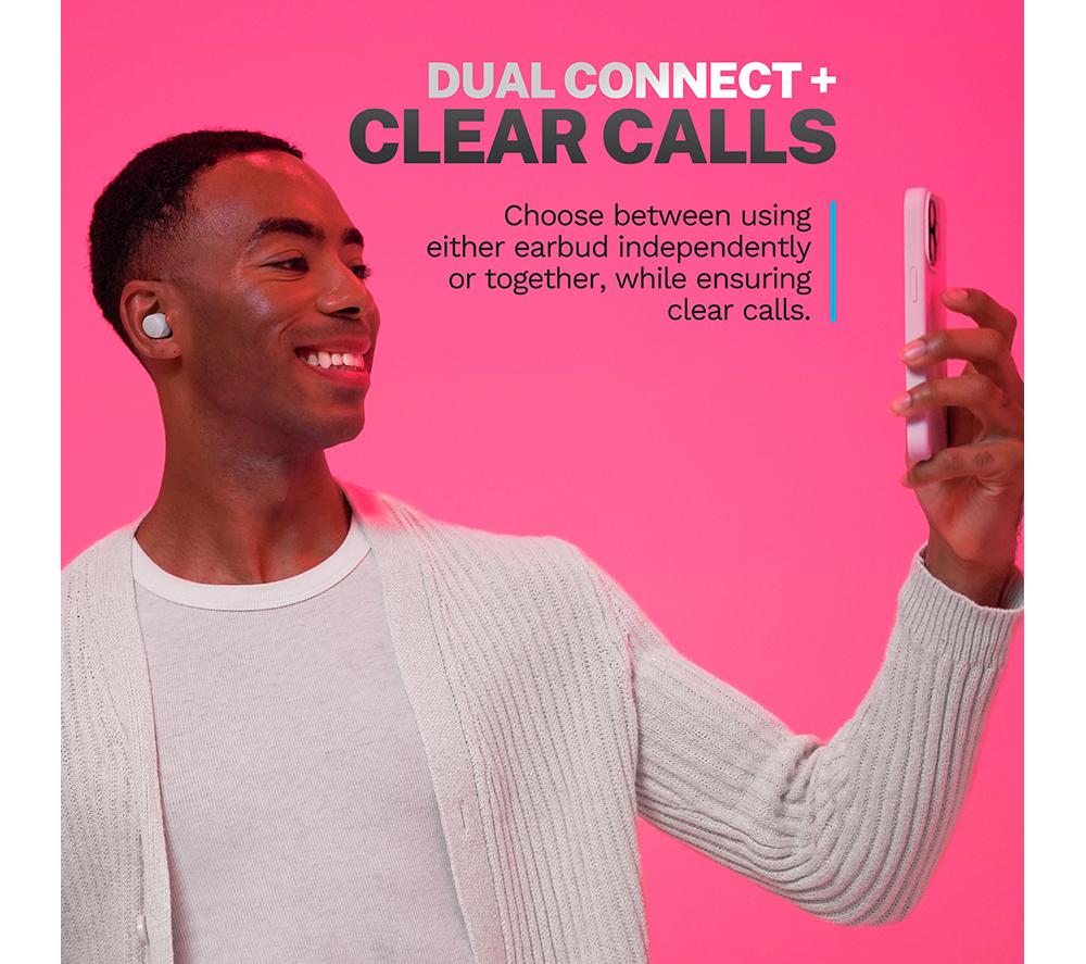 JLAB GO Air POP+ Wireless Bluetooth Earbuds - White image number 5 of 7