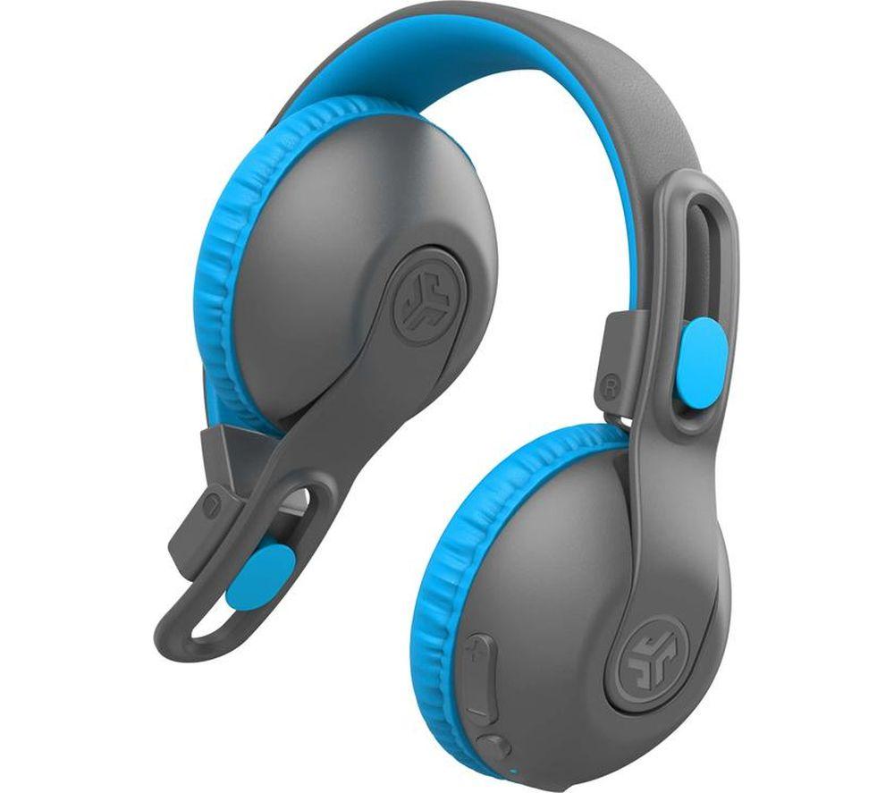 JLAB JBuddies Studio 2 Wireless Bluetooth Kids Headphones - Grey & Blue image number 3 of 8