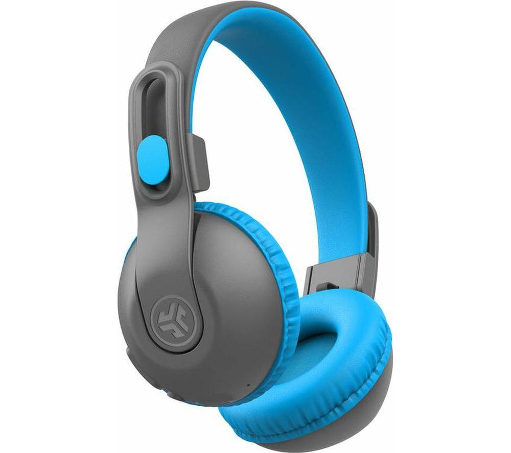 JLAB JBuddies Studio 2 Wireless Bluetooth Kids Headphones - Grey & Blue image number 4 of 8