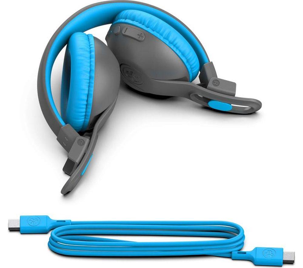 JLAB JBuddies Studio 2 Wireless Bluetooth Kids Headphones - Grey & Blue image number 5 of 8
