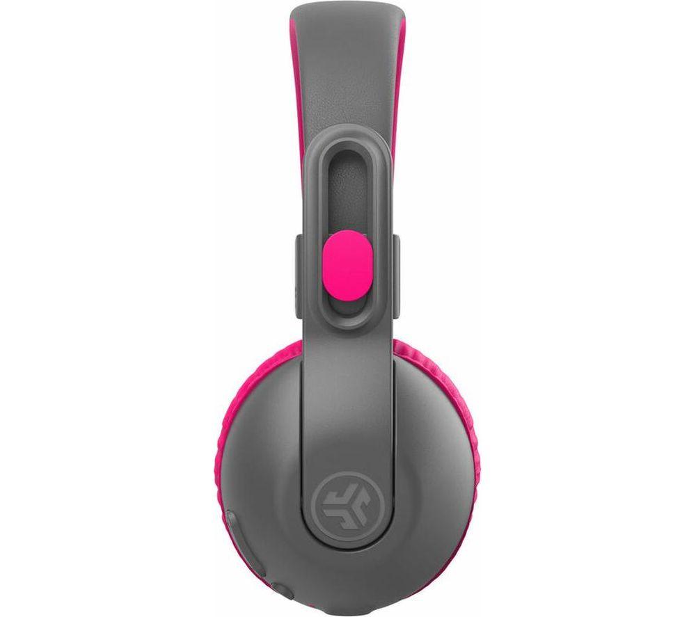 JLAB JBuddies Studio 2 Wireless Bluetooth Kids Headphones - Grey & Pink image number 2 of 5