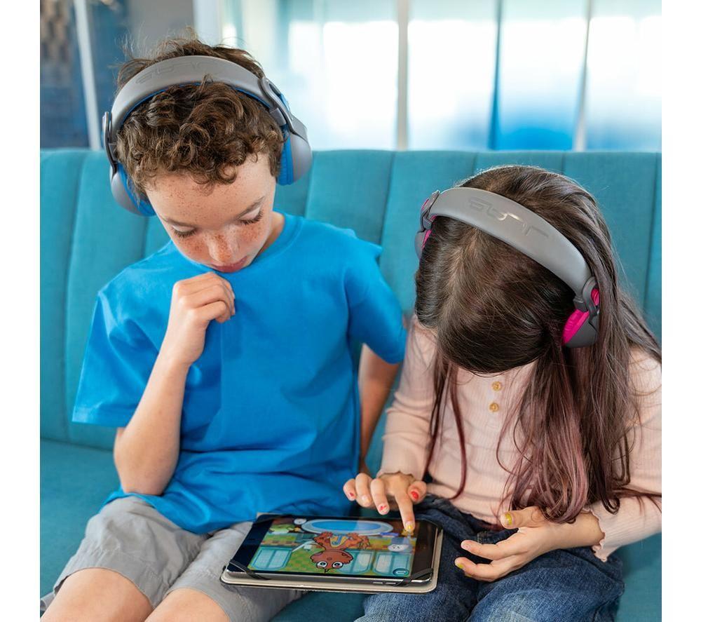 JLAB JBuddies Studio 2 Wireless Bluetooth Kids Headphones - Grey & Pink image number 5 of 5