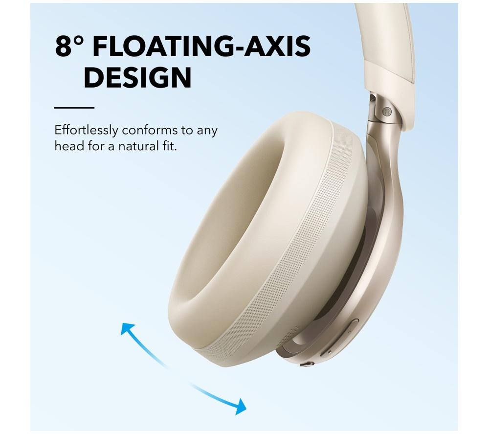 SOUNDCORE Space One Wireless Bluetooth Noise-Cancelling Headphones - Cream image number 6 of 9