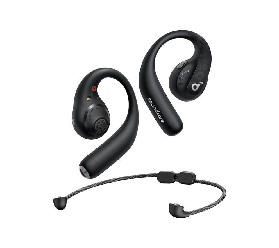 SOUNDCORE AeroFit Pro Open-Ear Wireless Bluetooth Earbuds - Midnight Black