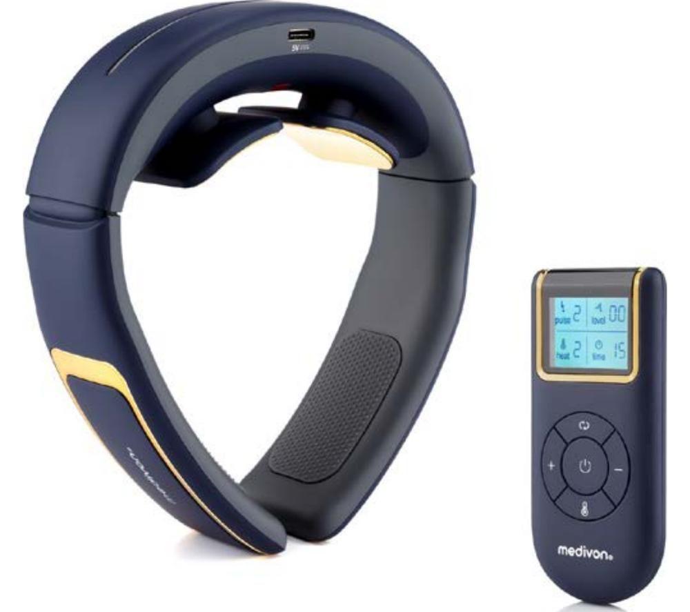 MEDIVON Ultra EMS Pro Neck Massager - Gold & Blue image number 2 of 14
