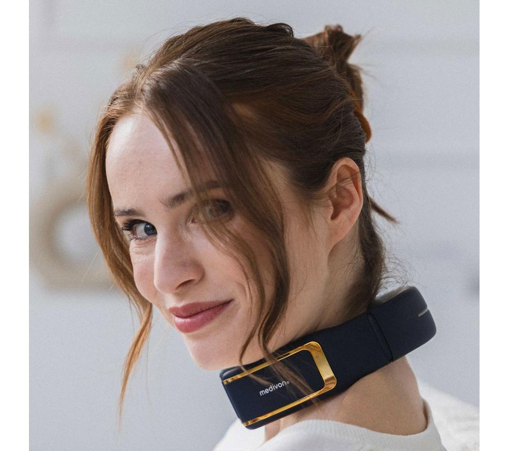 MEDIVON Ultra EMS Pro Neck Massager - Gold & Blue image number 13 of 14