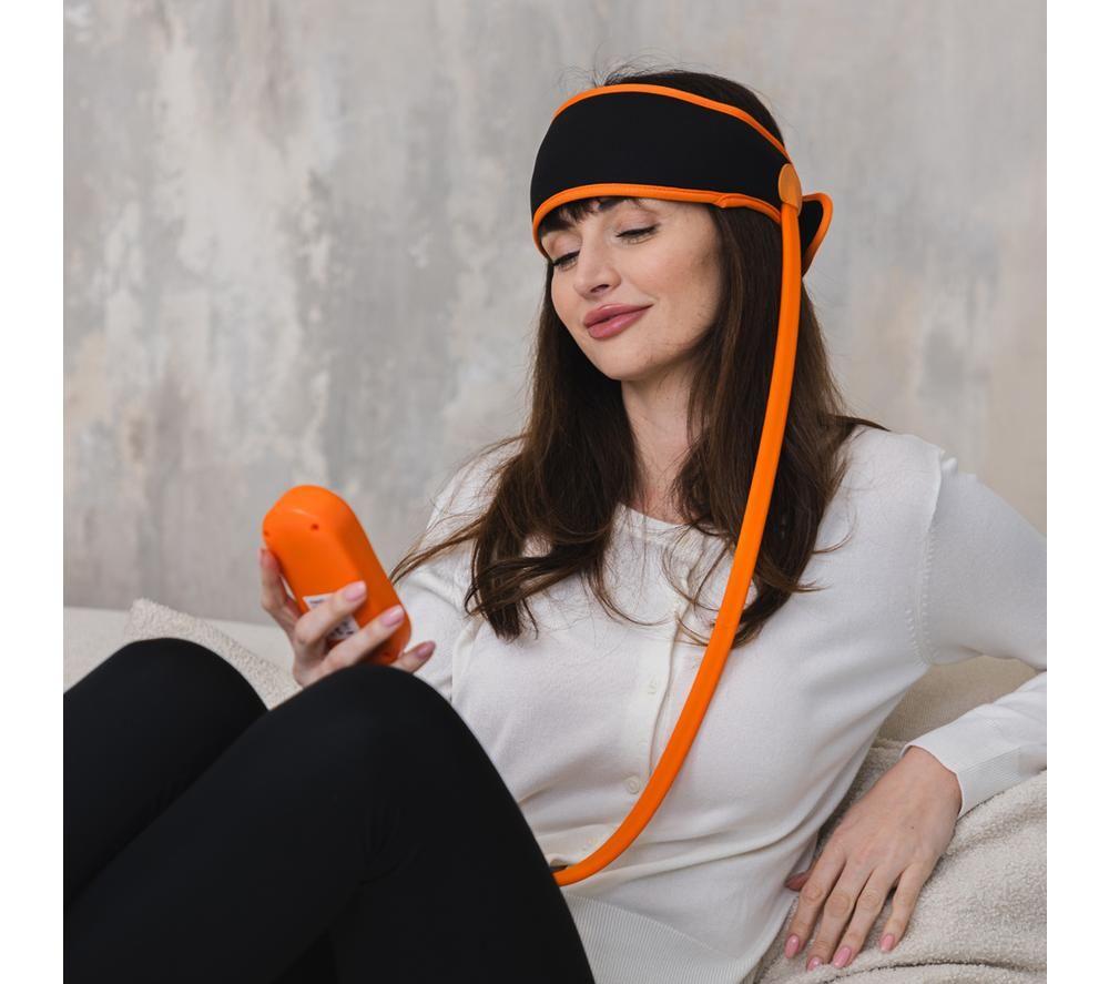 MEDIVON HeadHug Head Massager - Black and Orange image number 5 of 7