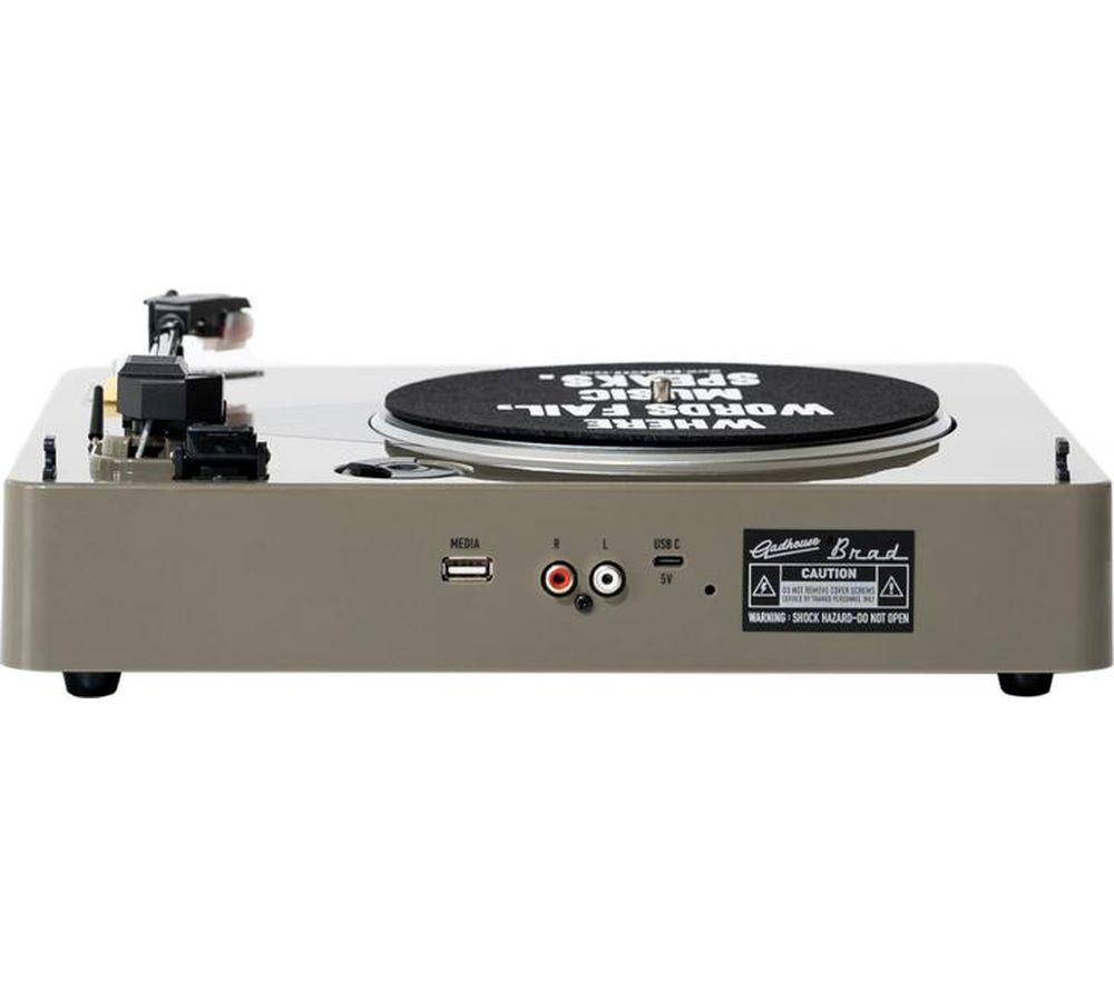 GADHOUSE Brad Retro MKII Belt Drive Bluetooth Turntable - Grey image number 6 of 10