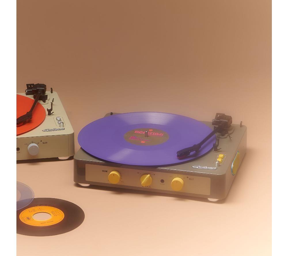 GADHOUSE Brad Retro MKII Belt Drive Bluetooth Turntable - Grey image number 7 of 10