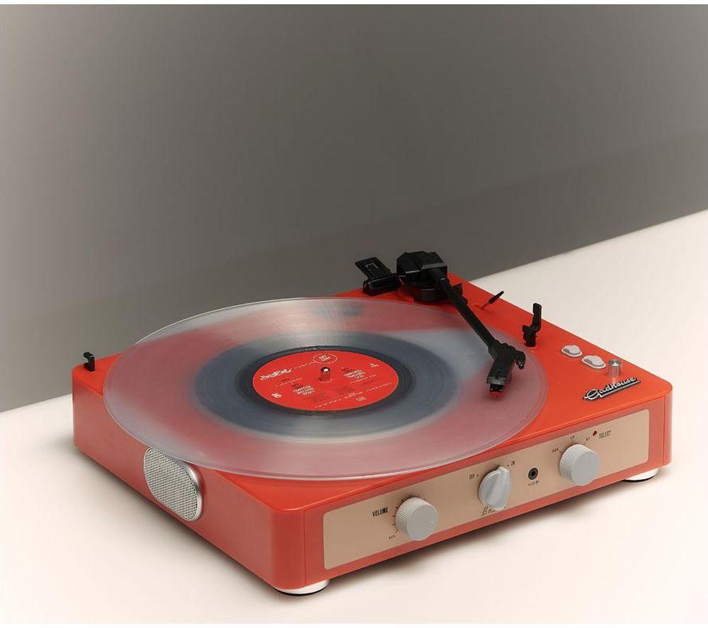 GADHOUSE Brad Retro MKII Belt Drive Bluetooth Turntable - Tangerine image number 6 of 9
