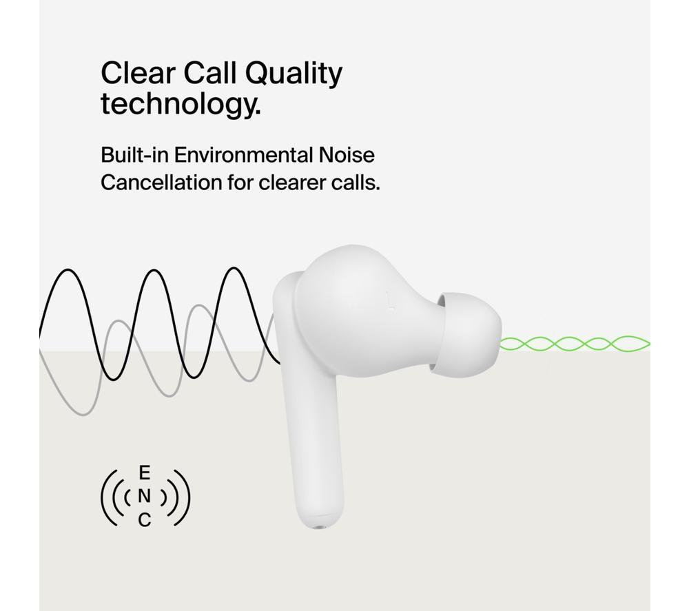 BELKIN SoundForm Rhythm True Wireless Bluetooth Earbuds - White image number 11 of 12