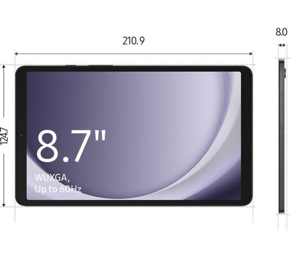 SAMSUNG Galaxy Tab A9 8.7" Refurbished Tablet - 128 GB, Graphite (Very Good Condition) image number 4 of 12