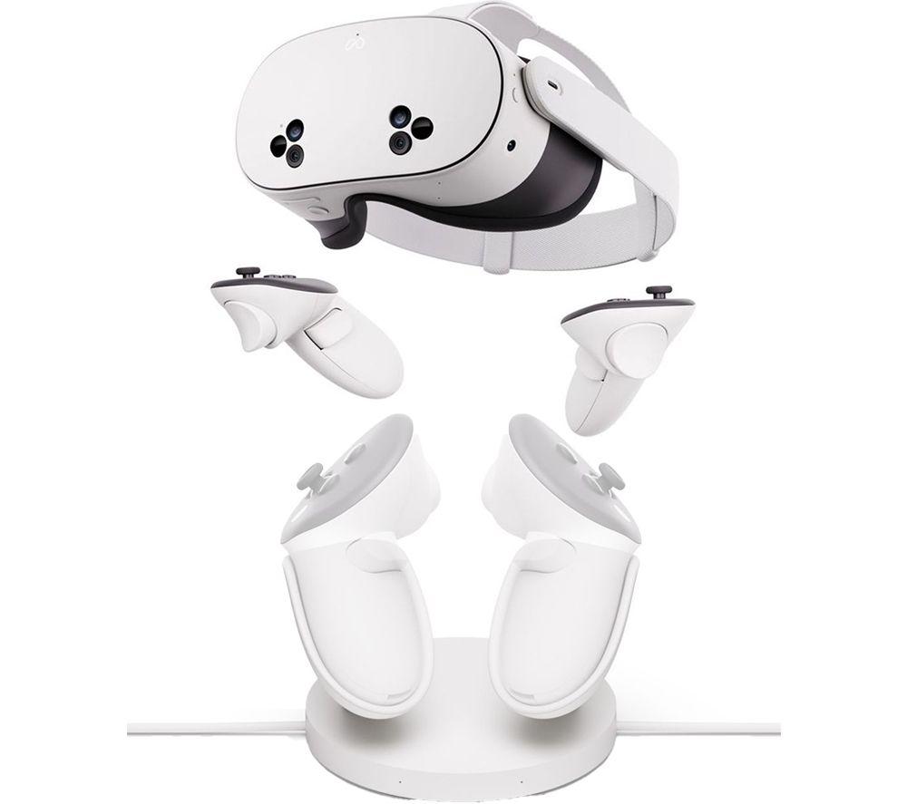 META Quest 3S Mixed Reality Headset (256 GB) & Compact Charging Dock Bundle