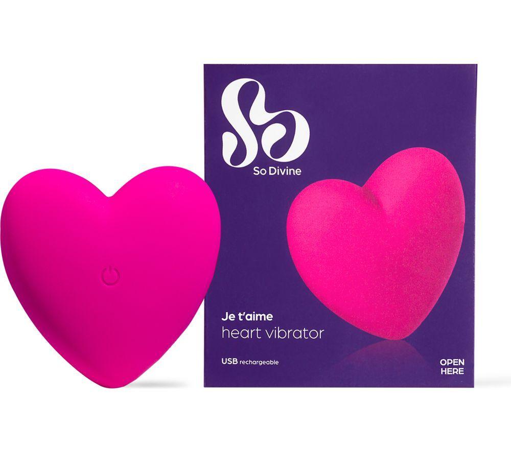 SO DIVINE Je T'aime Love Heart Vibrator - Pink image number 2 of 2