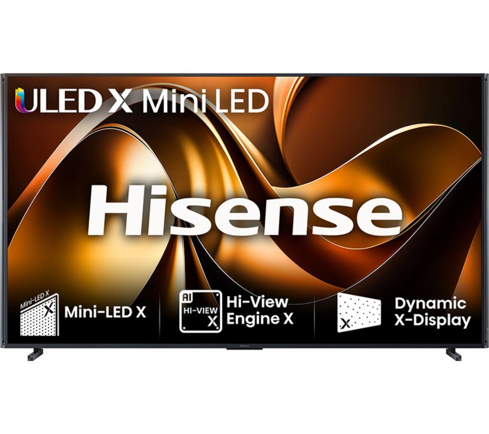 Hisense 110Uxnqtuk 110" Smart 4K Ultra Hd Hdr Mini Led Tv With Amazon Alexa, Silver/Grey