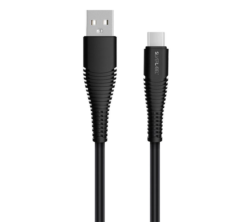 SILVERLABEL USB Type-A to Type-C Cable - 1 m, Black image number 2 of 7