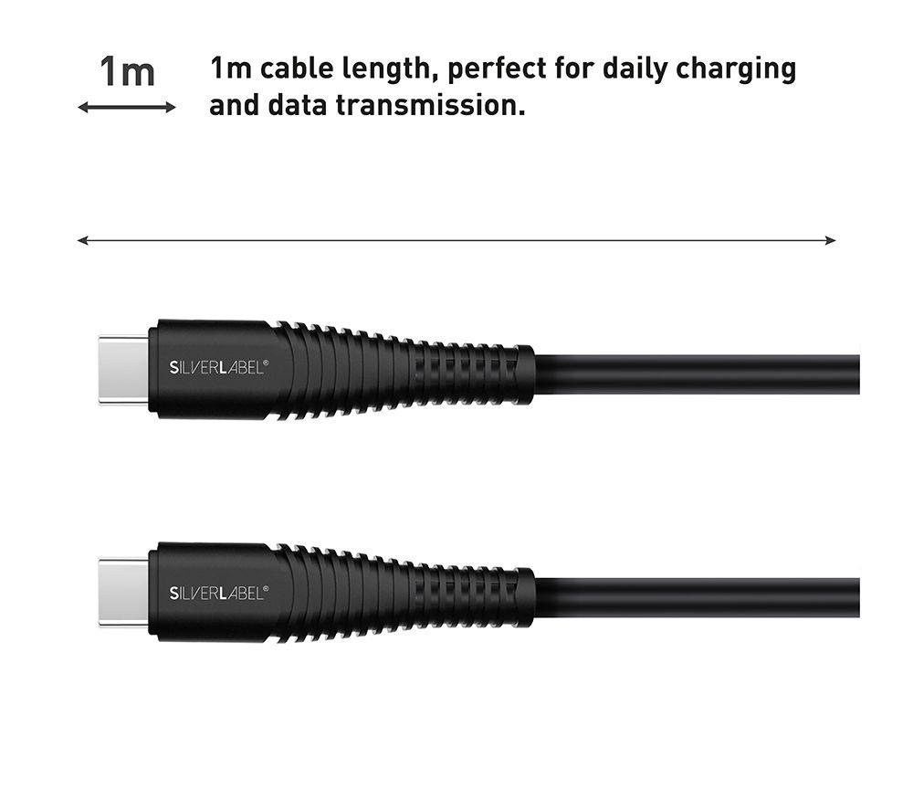 SILVERLABEL USB Type-C Cable - 1 m, Black image number 3 of 7