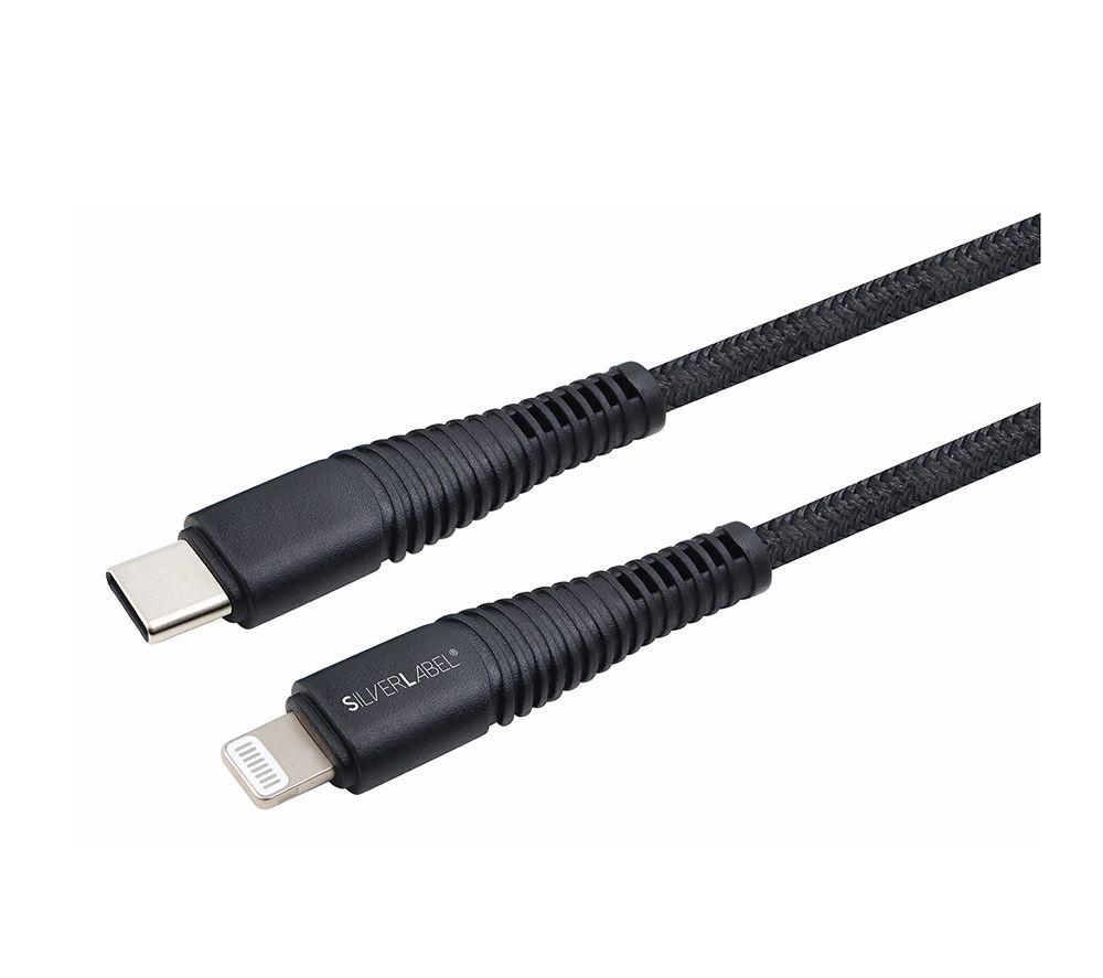 SILVERLABEL Braided USB Type-C to Lightning Cable - 2 m, Black image number 2 of 7