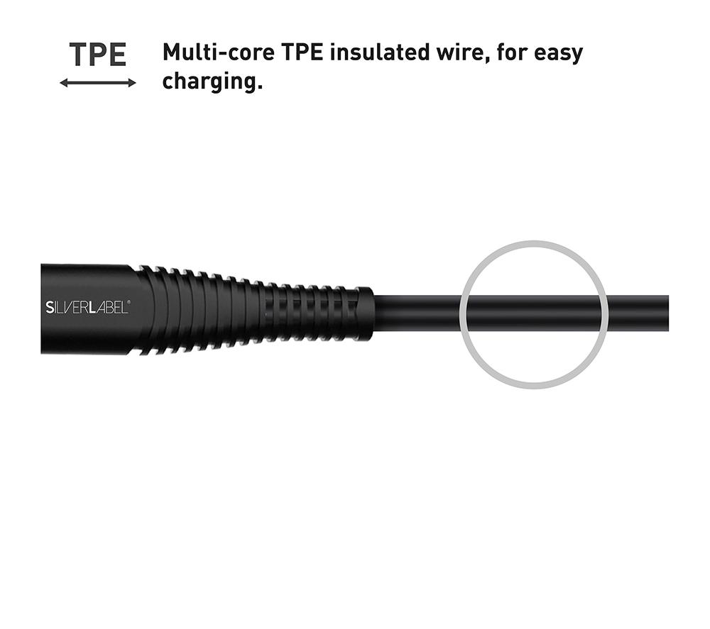 SILVERLABEL USB Type-C to Lightning Cable - 1 m, Black image number 4 of 7