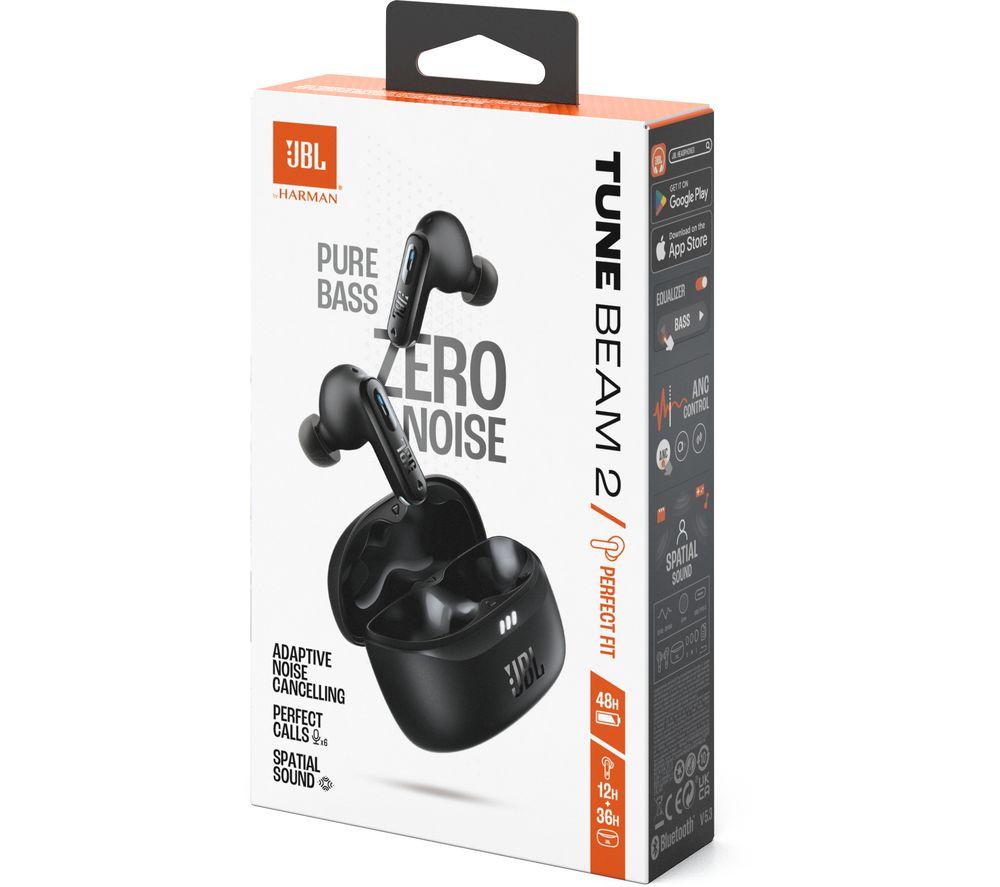 JBL Tune Beam 2 Wireless Bluetooth Noise-Cancelling Earbuds - Black image number 10 of 10