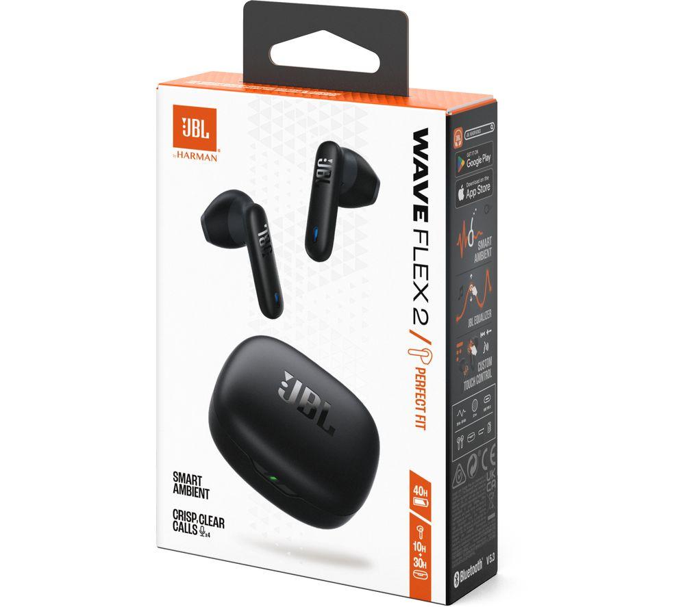 JBL Wave Flex 2 Wireless Bluetooth Earbuds - Black image number 7 of 10