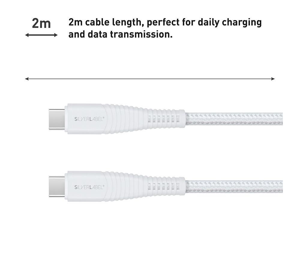 SILVERLABEL 30280SL08 USB Type-C Cable - 2 m, White image number 3 of 7