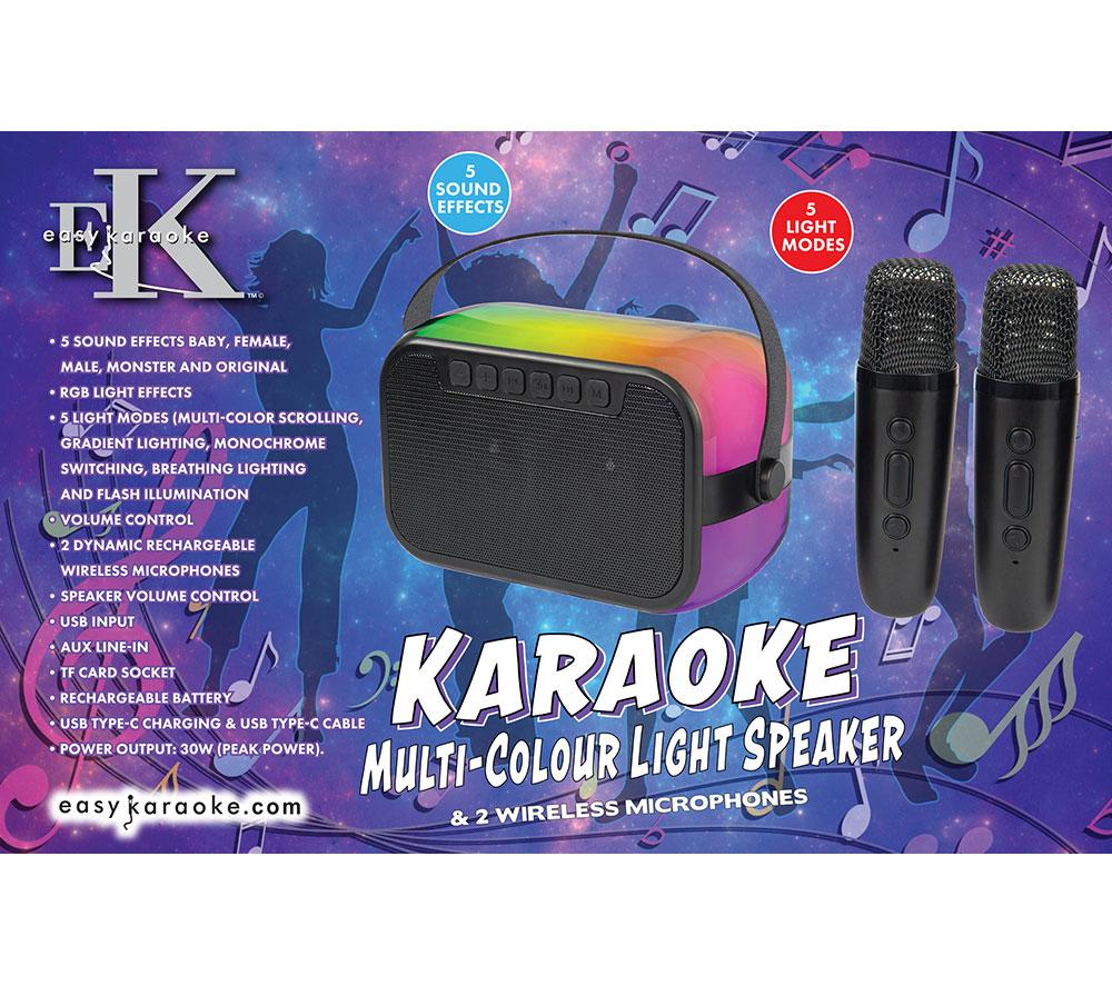EASY KARAOKE EKS221BT Portable Bluetooth Karaoke System - Black image number 4 of 4