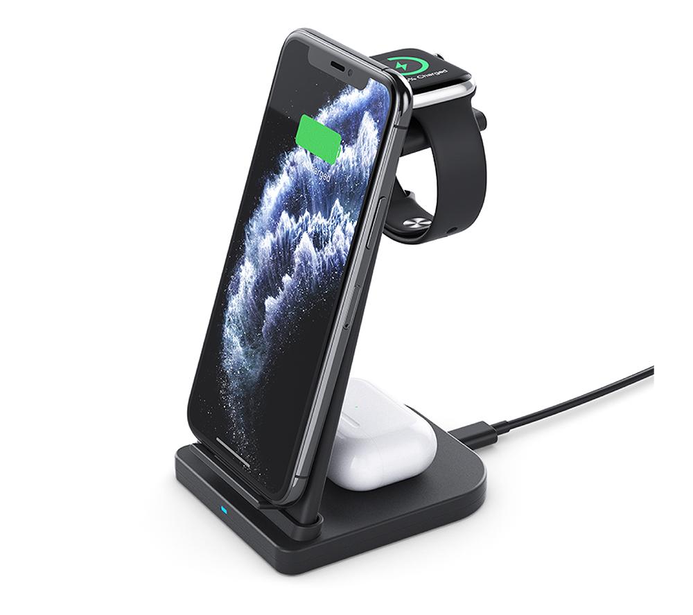 SILVERLABEL 28901SL51 Triple Wireless Charging Pad - Black