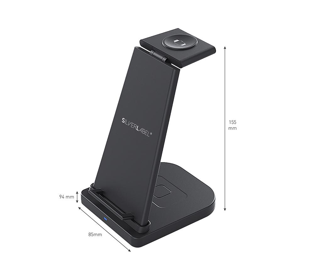 SILVERLABEL 28901SL51 Triple Wireless Charging Pad - Black image number 6 of 8
